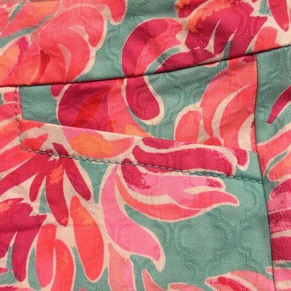 LILLY PULITZER “POOLSIDE BLUE LOVEBIRDS” KELLY SKINNY ANKLE PANTS - Picture 8 of 11